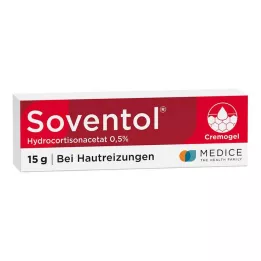 Soventol HydroCortisone Acétate 0,5% Cremogel pour inflammation cutanée, 15 g